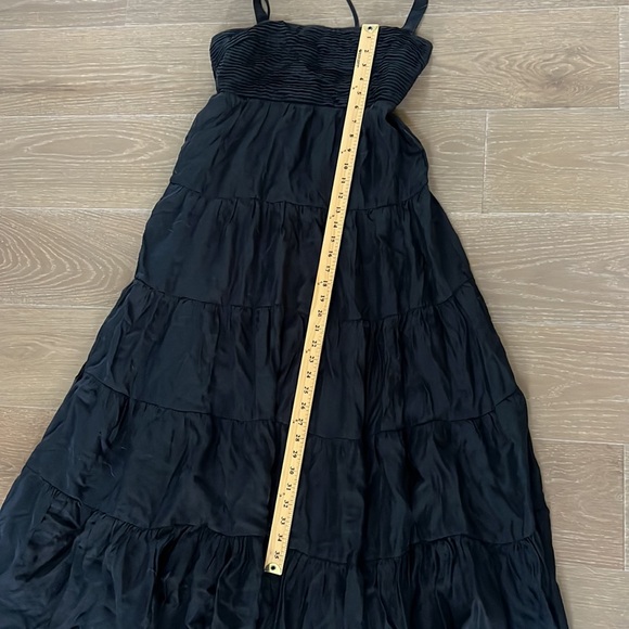 Abercrombie & Fitch Tiered Ruched Babydoll Emerson Maxi Dress | M petite - Picture 8 of 10